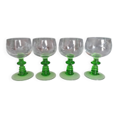 4 cut crystal Roemer glasses