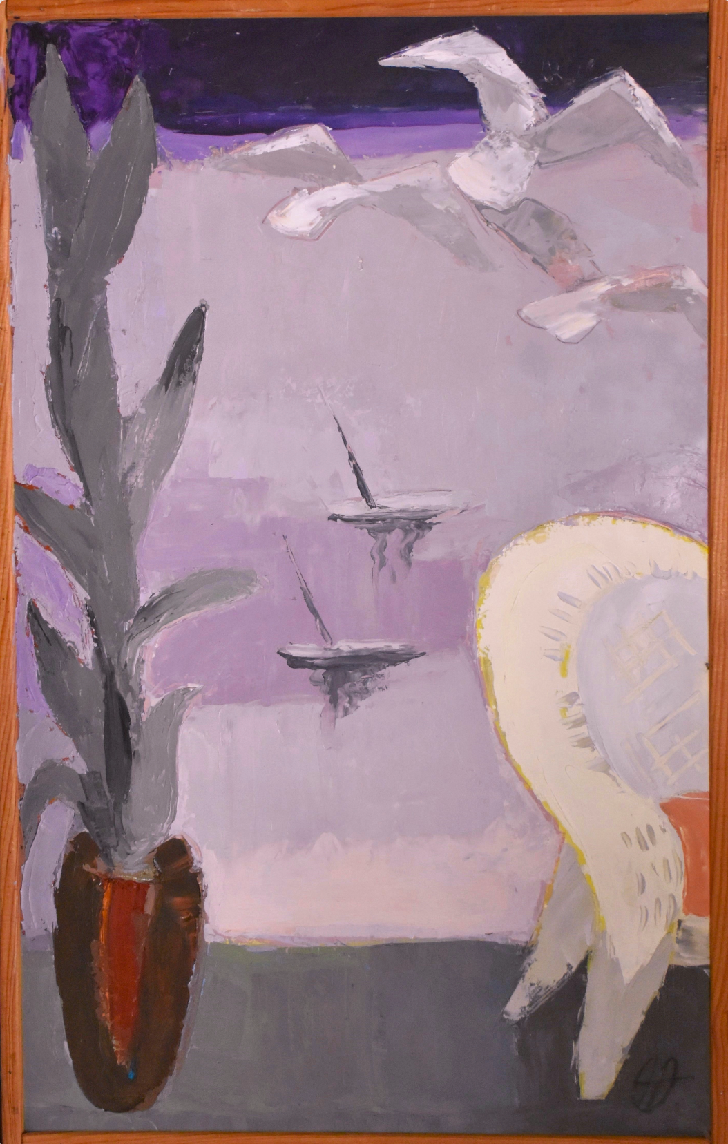 André Auclair, Cactus with Birds (circa 1960)
