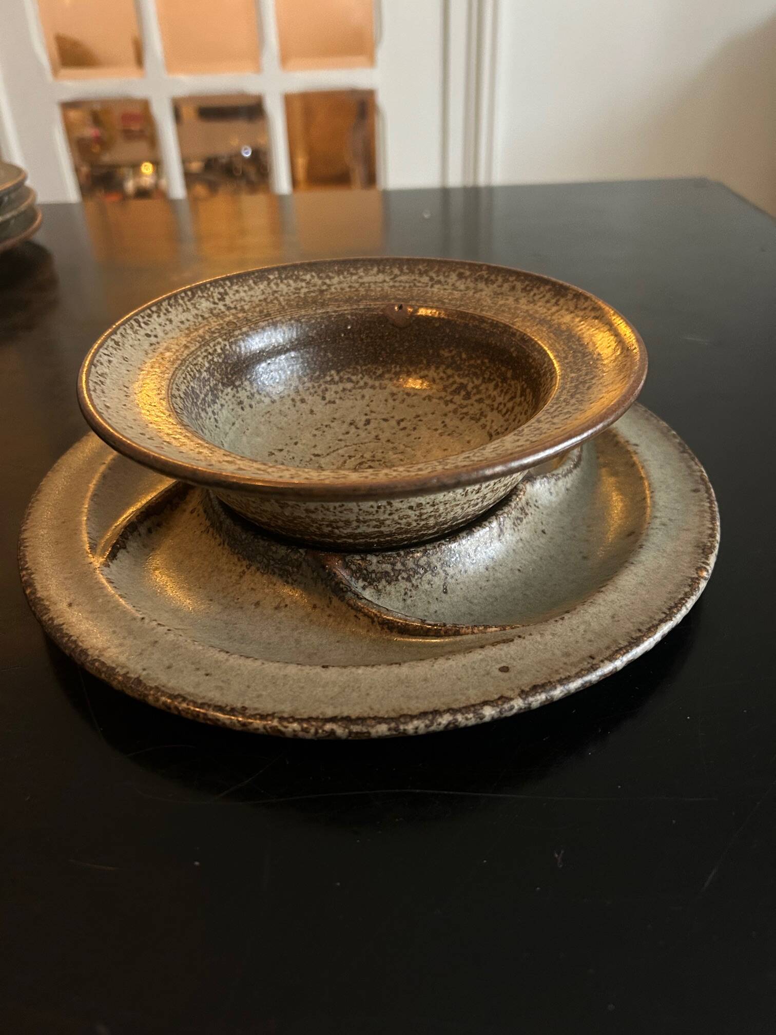 Jean Tessier stoneware tableware, Le Cep workshop