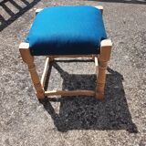 Tabouret en chêne massif refait à neuf