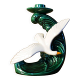 Barbotine candle holder from the 50s.