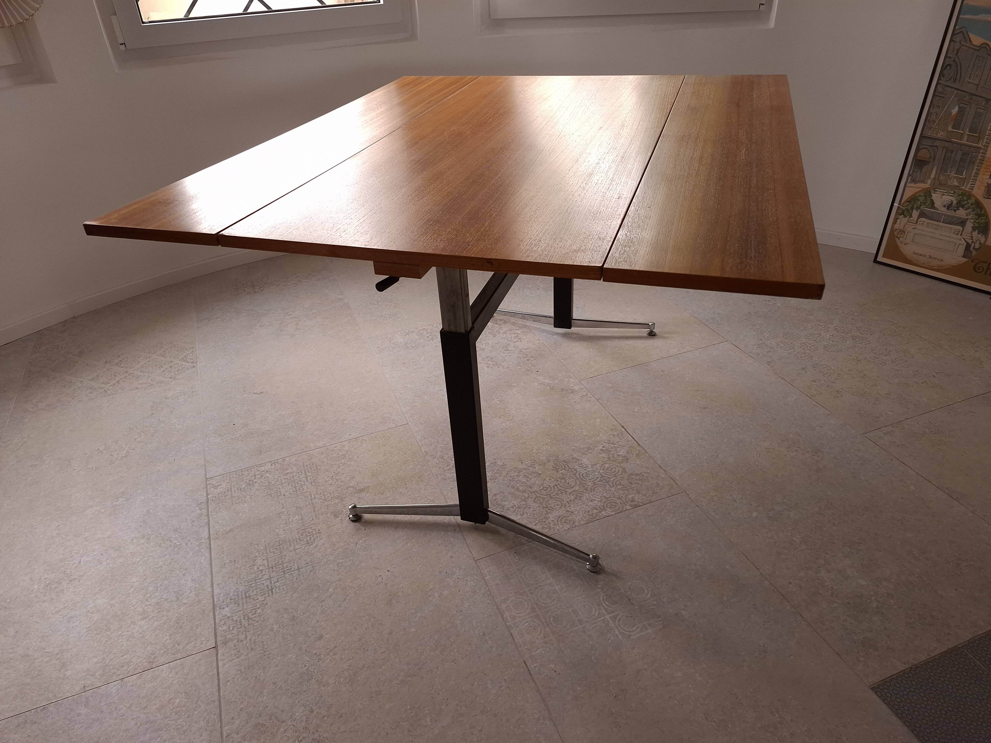Table modulable extensible, années 50-60