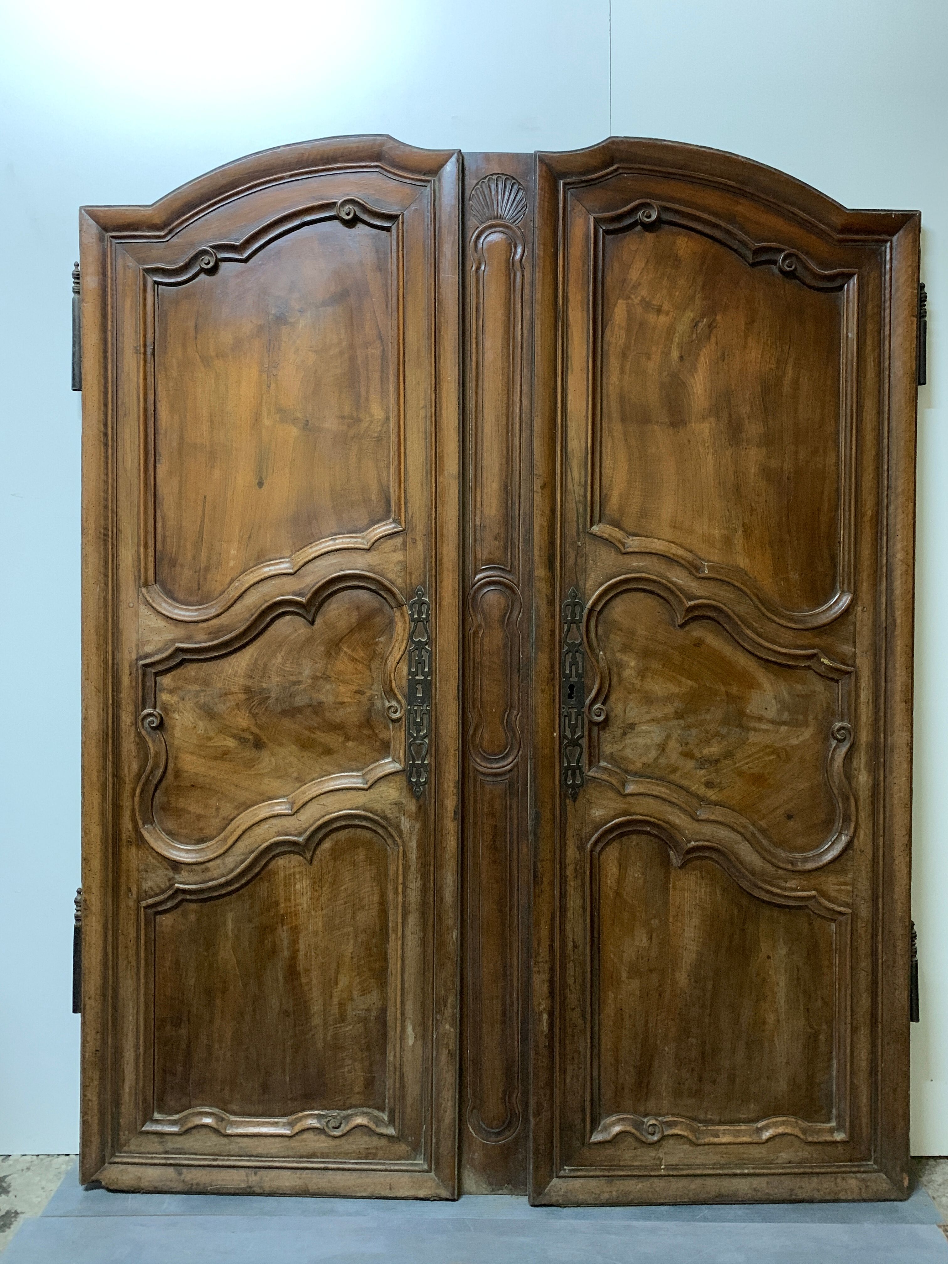 Pair of walnut doors