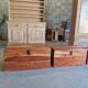 3 nesting chests in solid acacia