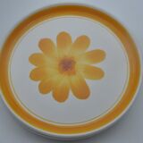 Old service 5 plates sarreguemines model roseline collection art table