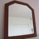 Former beveled mirror and contour wood 72x75cm