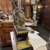 Pendulum in gilded bronze and onyx