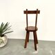 Brutalist chair in solid oak, 1900