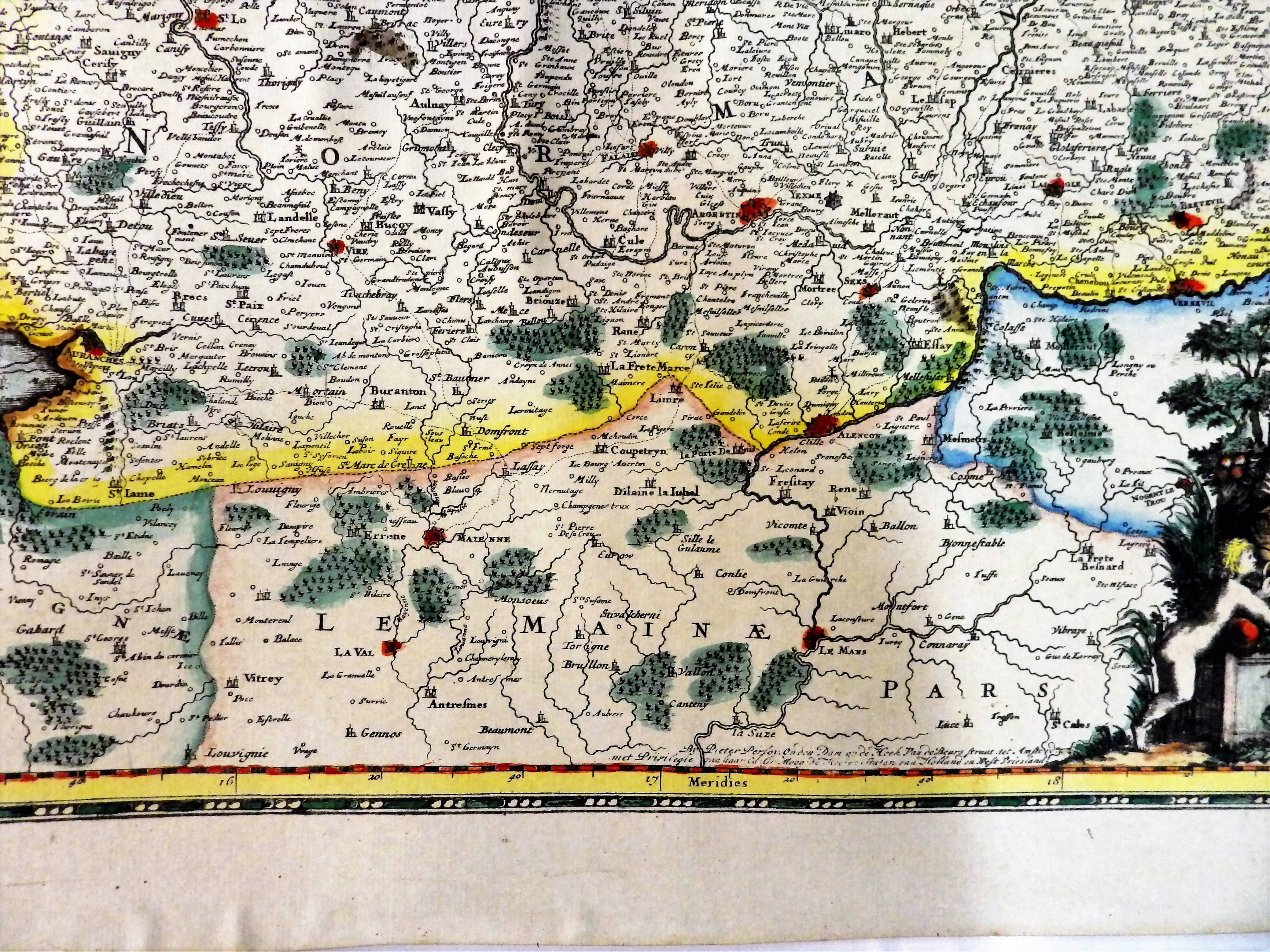 Old map of the Duchy of Normandy Petro Persoy