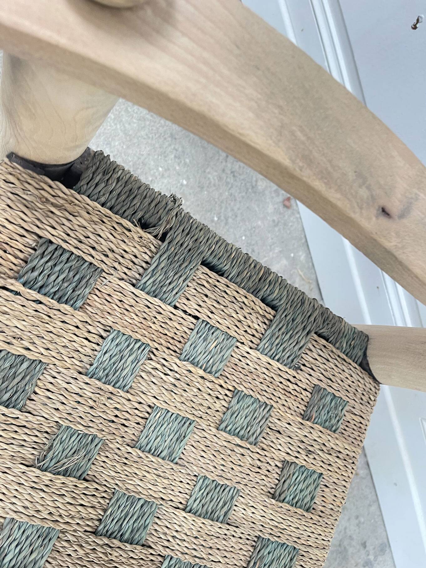 Two-tone rope bench from the 1950s