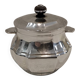 Silver metal sugar bowl in the 18th-century style by silversmith Christofle.