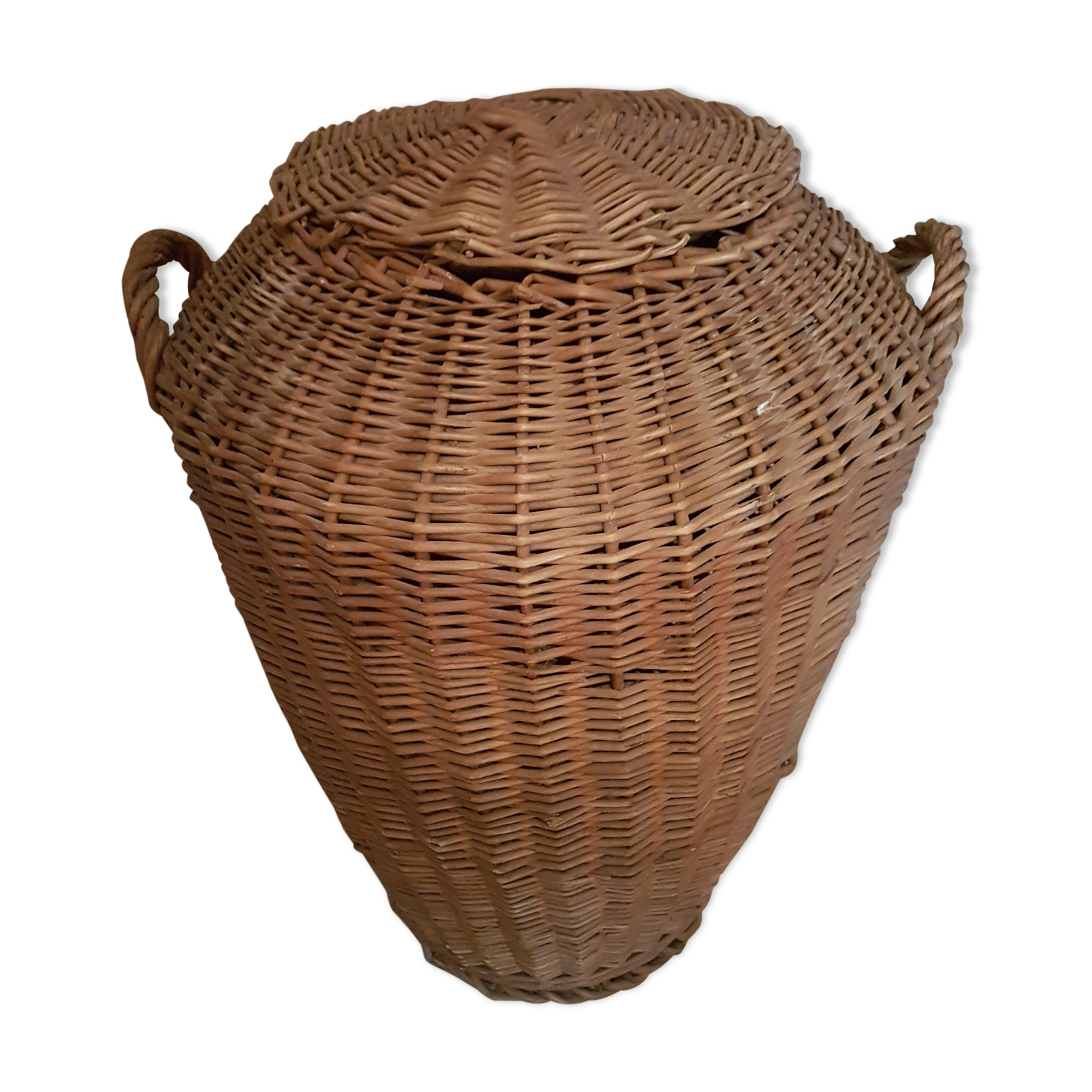 Vintage rattan wicker basket