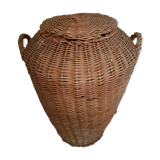 Vintage rattan wicker basket