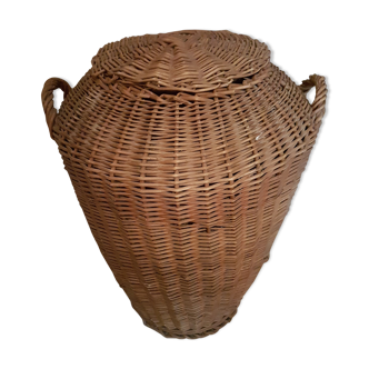 Vintage rattan wicker basket