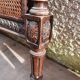 Hand-carved Louis XVI style headboards with chic vintage caning (1800s)