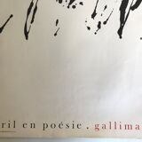 Exhibition poster, Avril en poésie, 1989