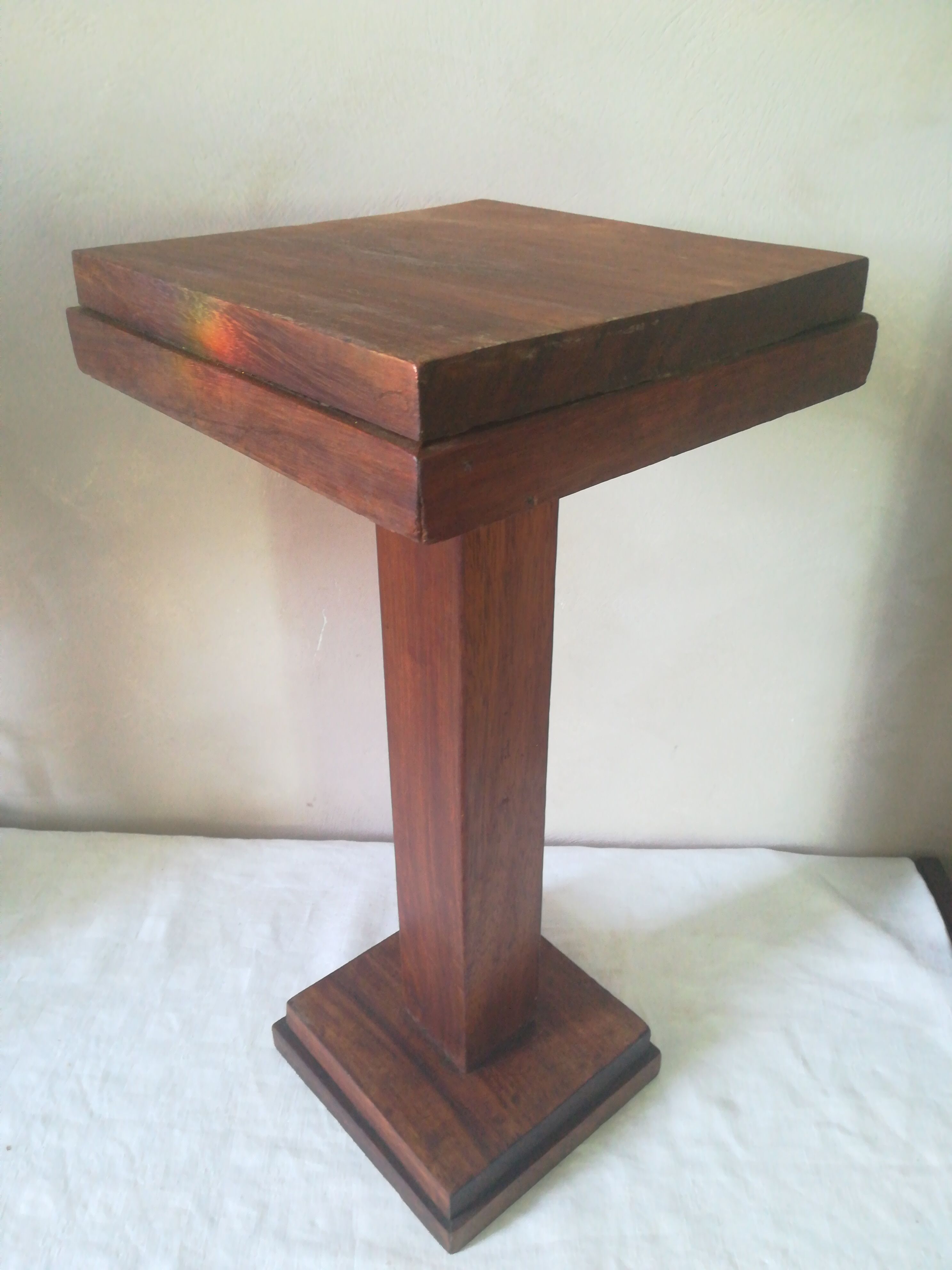 Art deco teak saddle