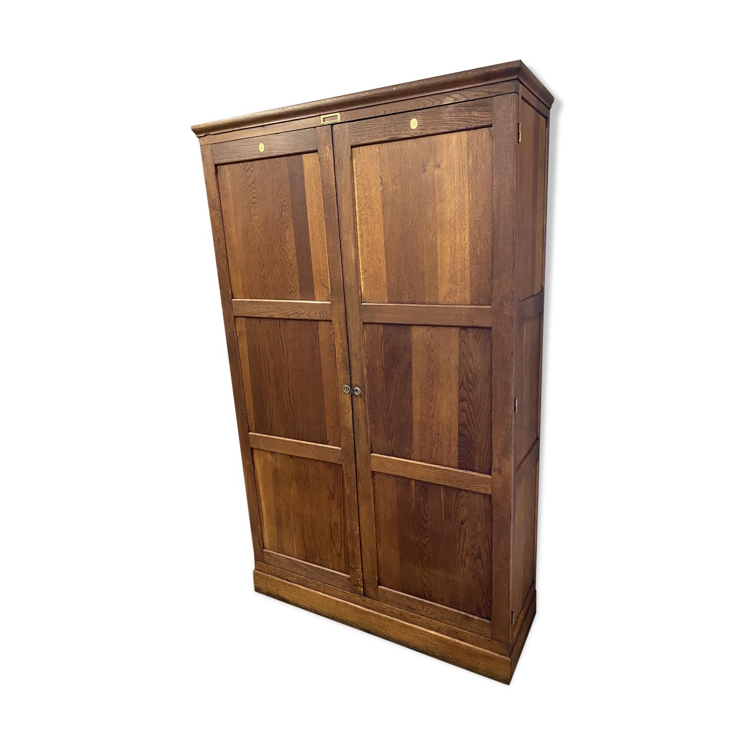 Vintage Parisian solid oak cabinet