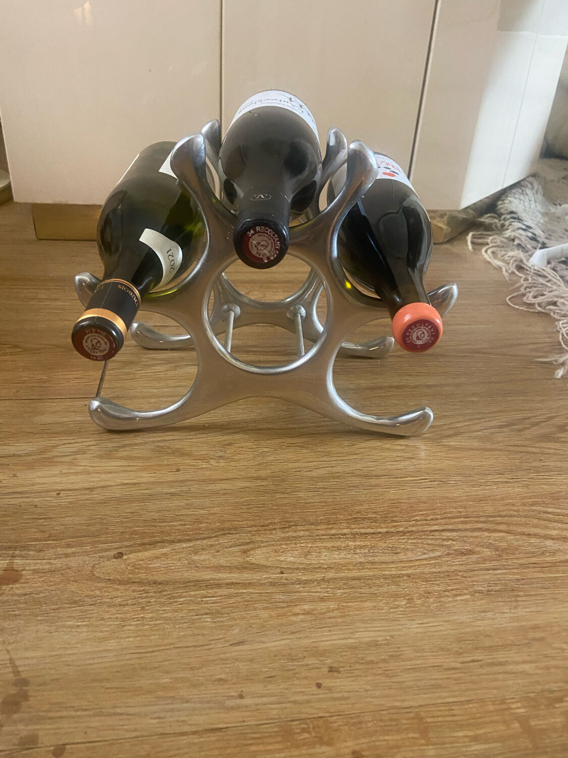 Vintage aluminum bottle holder