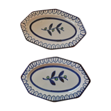 2 Gien hexagonal dishes