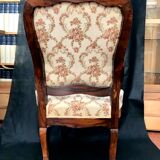 Shepherdess armchair in rosewood fleuron shell Napoleon III