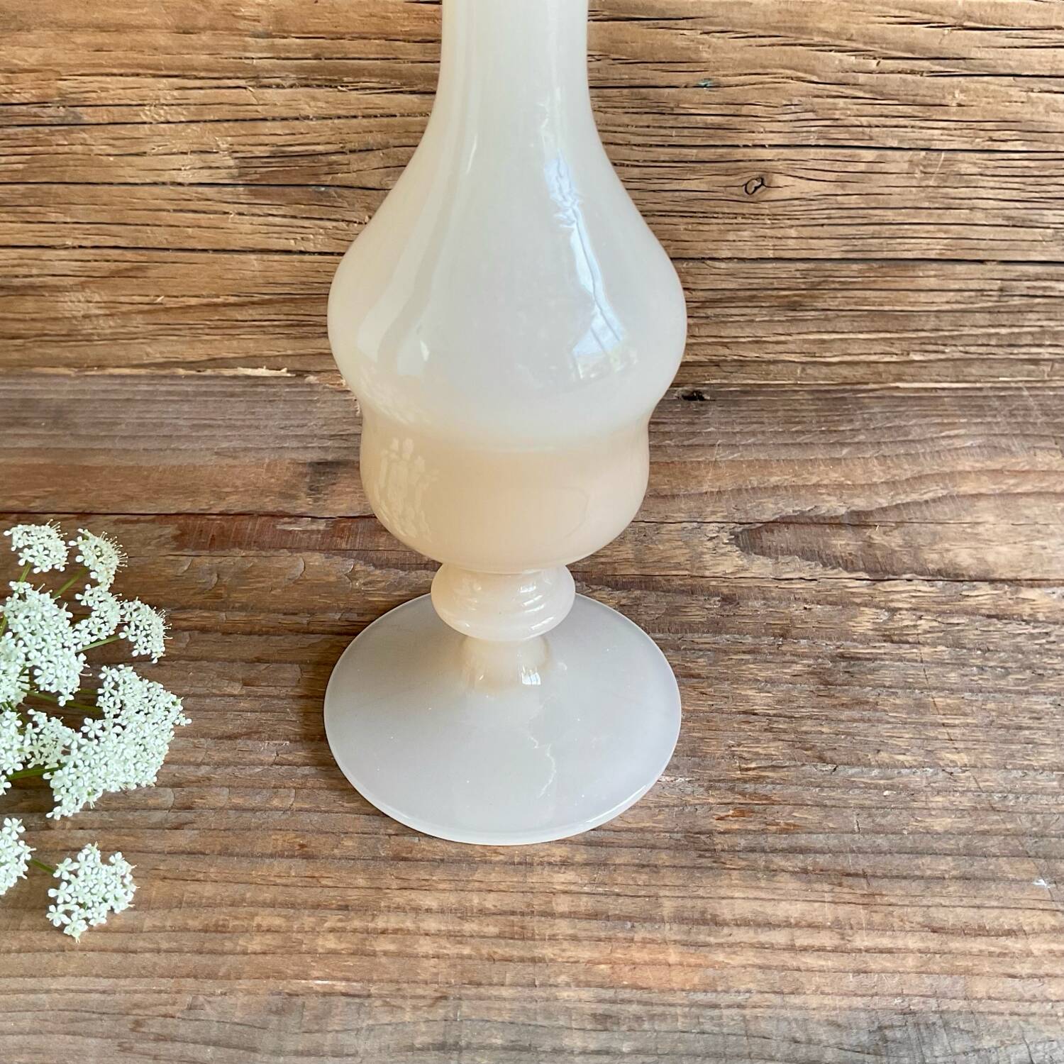 Beige opaline vase