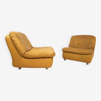 Dreipunkt International 2-seater modular leather sofa