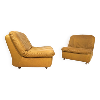 Dreipunkt International 2-seater modular leather sofa