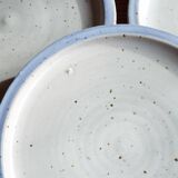 5 assiettes à dessert en grès