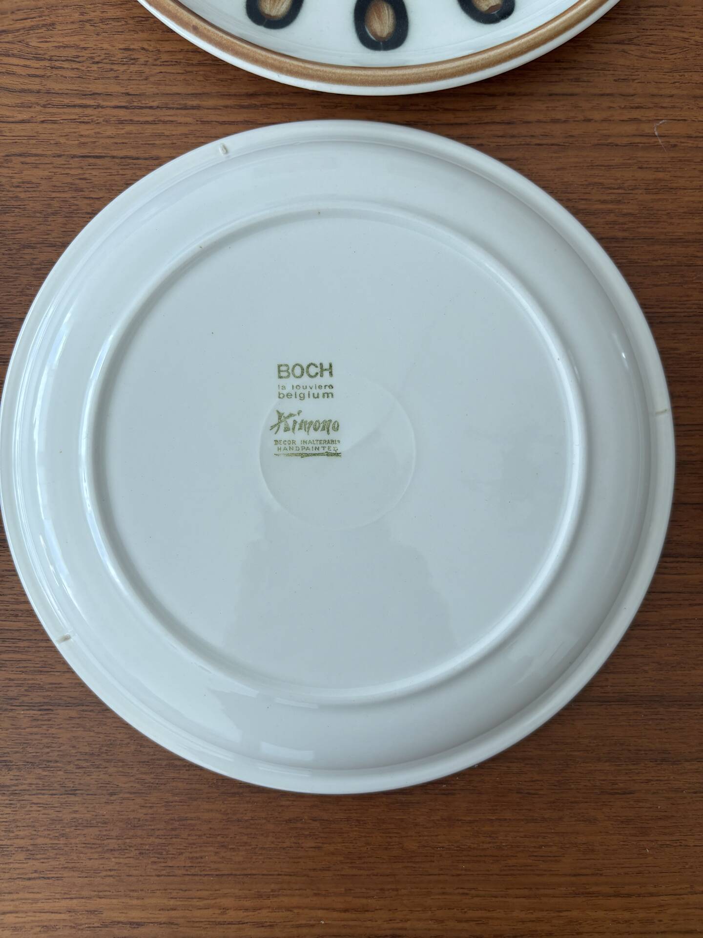 Set of 4 dessert plates Boch La Louvière model Kimono.