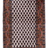 Vintage Indian carpet Seraband handmade 56cm x 89cm 1970s