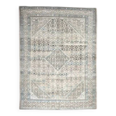 Tapis persan fait main en laine et coton marron clair des années 1970 291x394