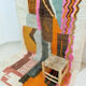 Tapis berbère abstrait orange 250 x 150 cm