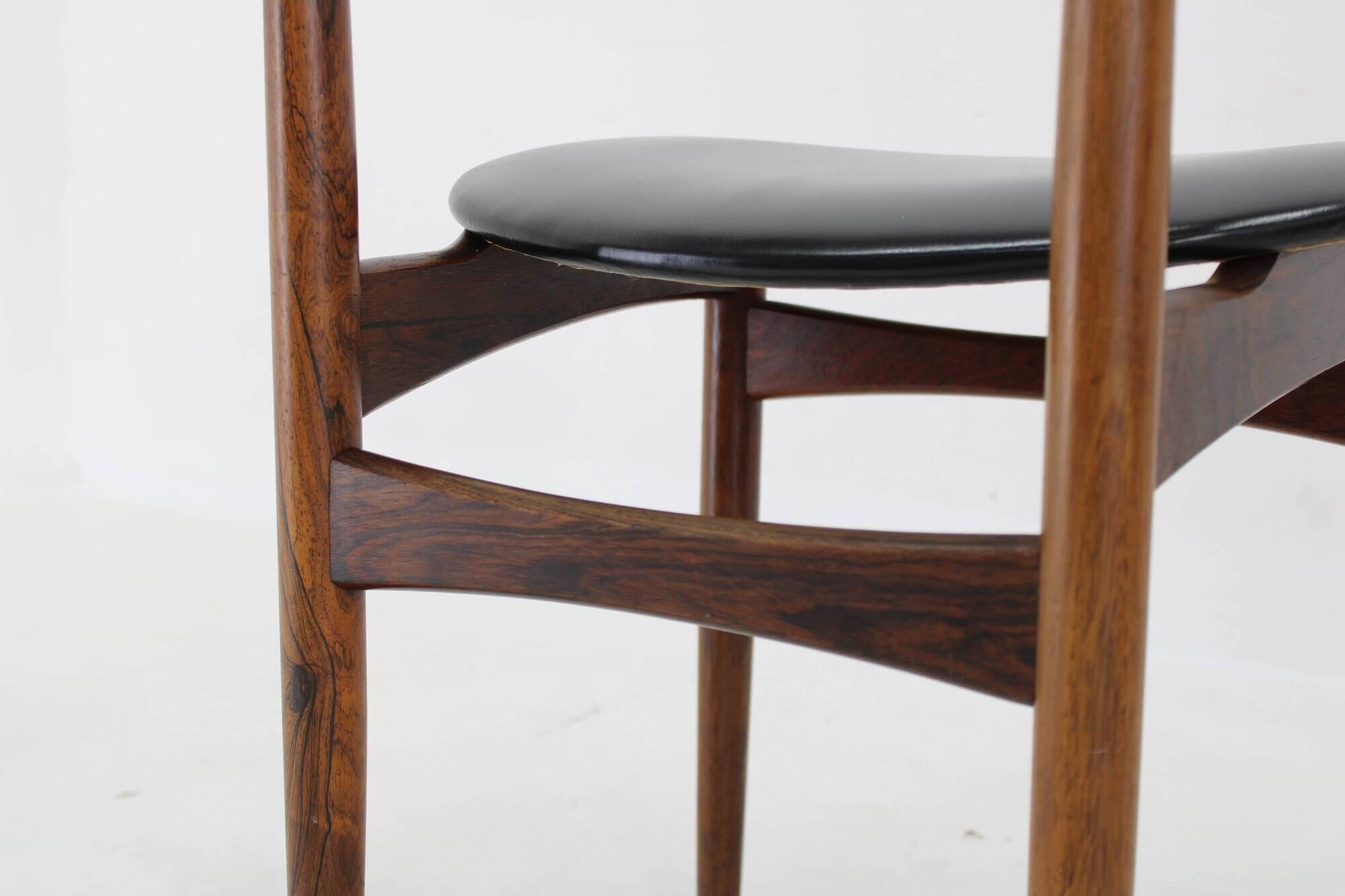 1960s Set of Six Scantic Mobelvaerk Dining Chairs in Leatherette, Denmark