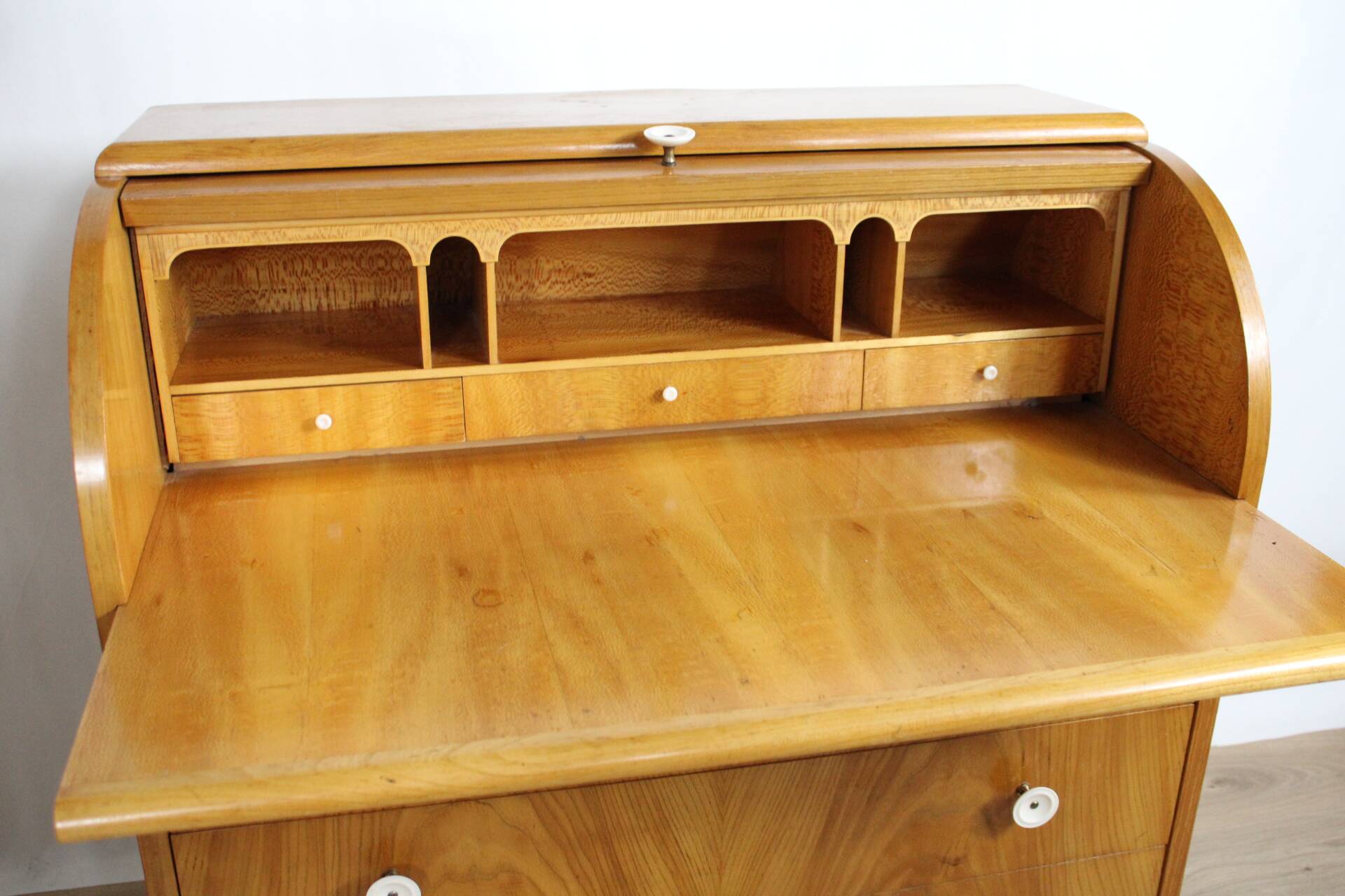 Teak roll-top desk – Sweden, 1960s