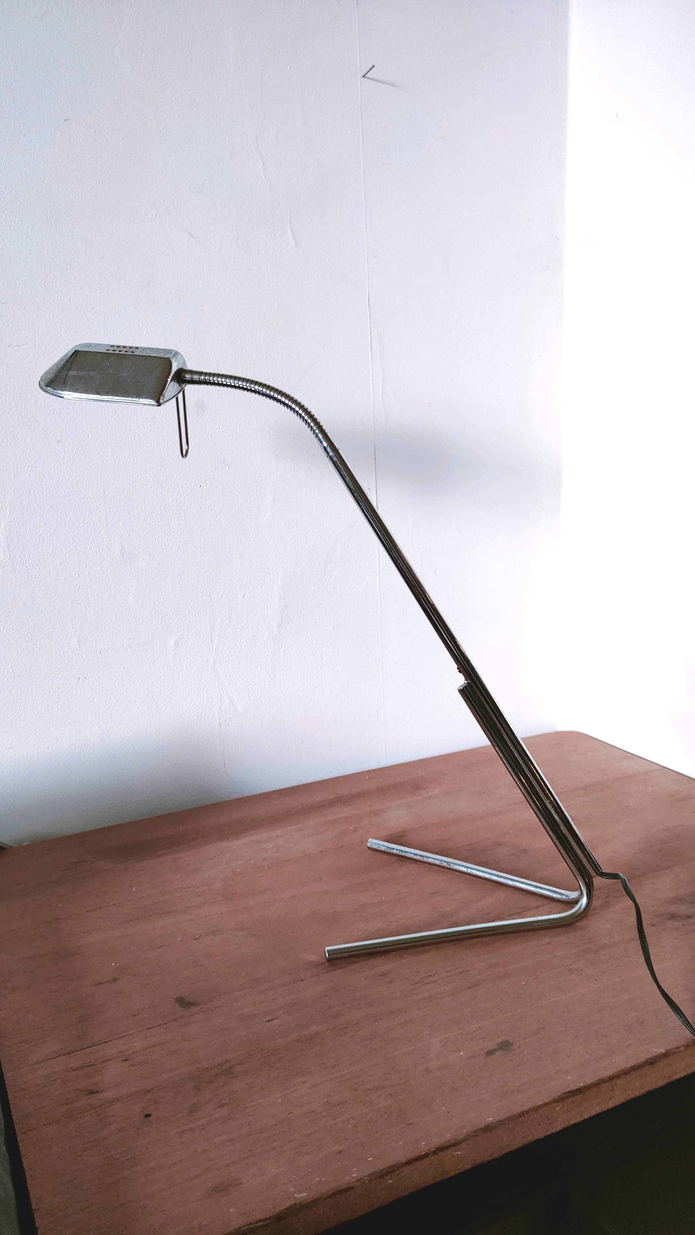 Modernist steel lamp