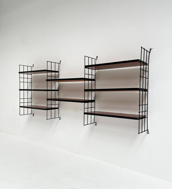 Système d'étagères en 12 pièces des années 1960