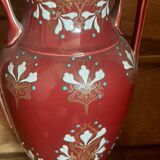 Pair of BKF earthenware vases and planter