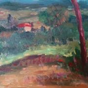 Still life by papalia sarino (1898/1958) oil on panel landscape