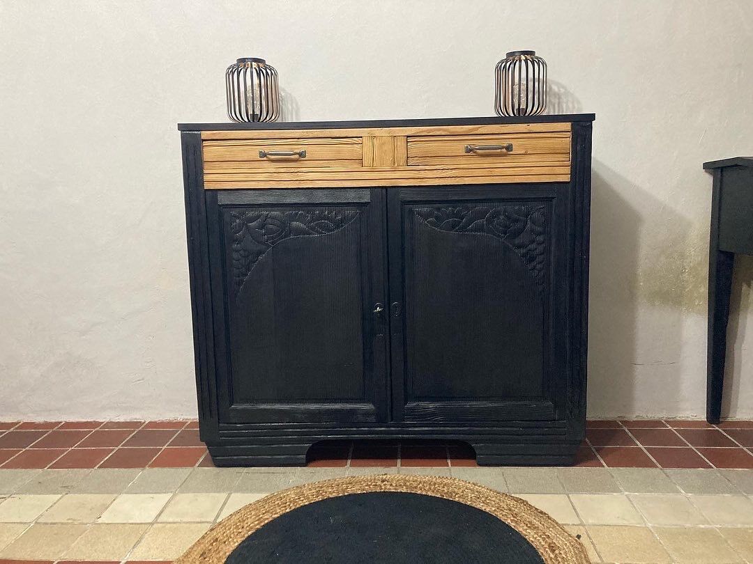 Black art deco sideboard