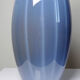 Grand vase poire vintage verre fumé doublé d'opaline bulle de savon Murano