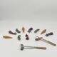 Set of 12 barbotine / vintage / vegetable knife holders 🍆 🫛 🥕