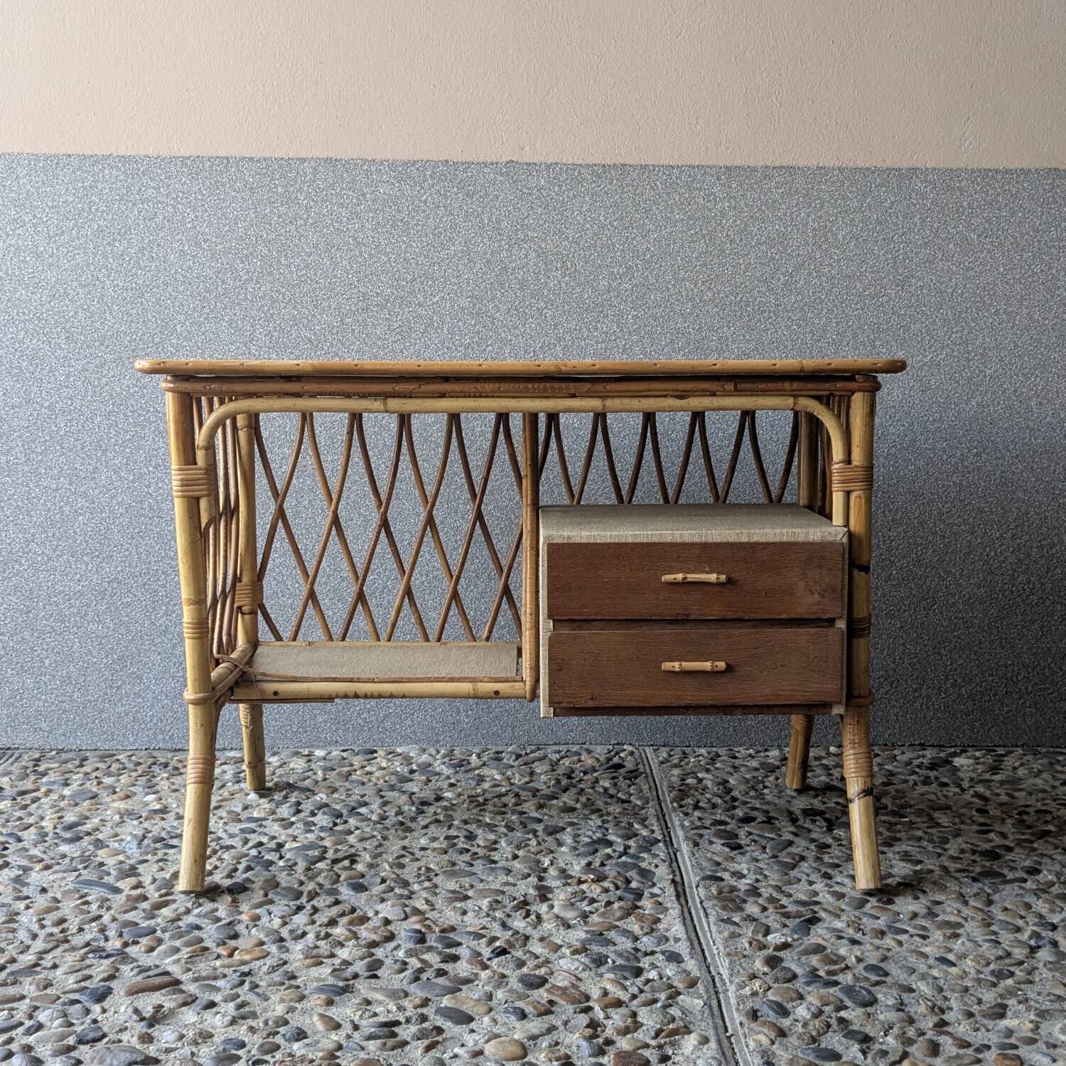 Rattan desk