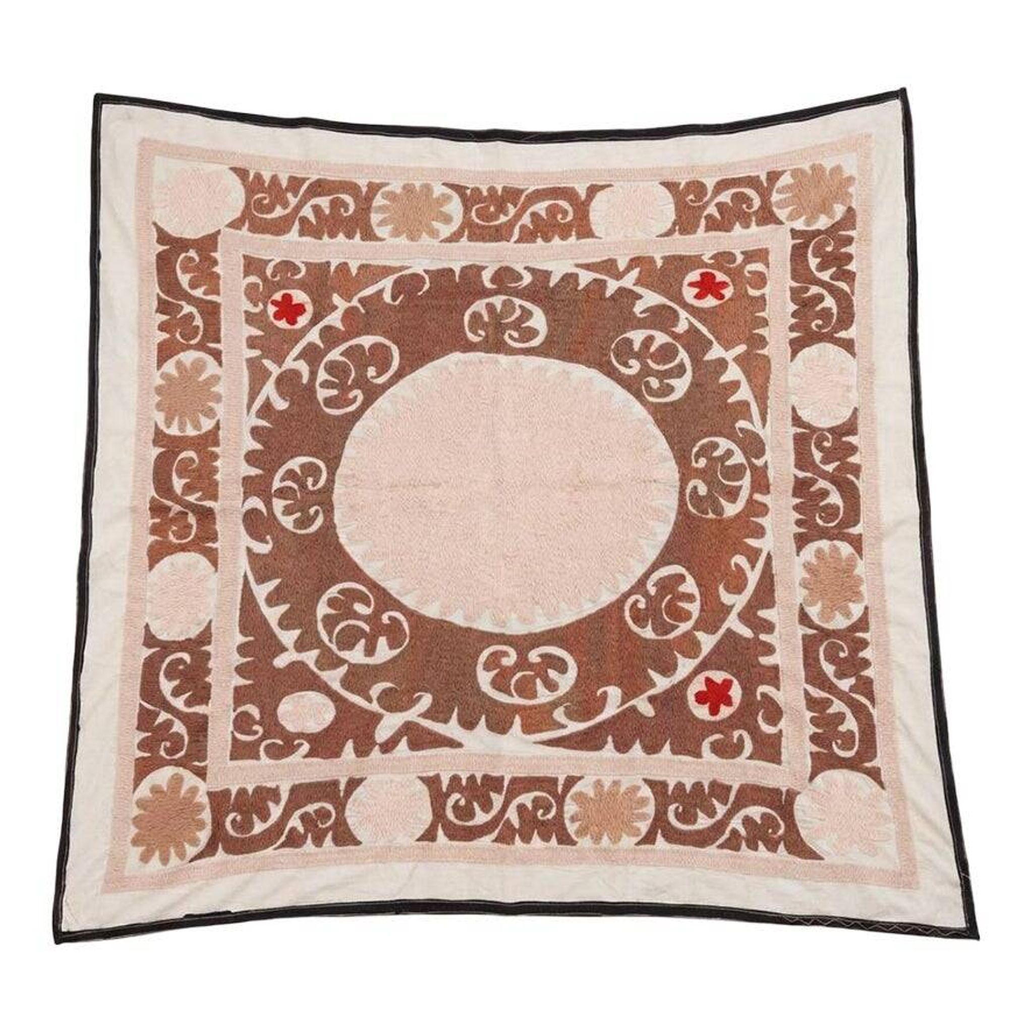 Vintage hand-embroidered tablecloth 133x140 cm