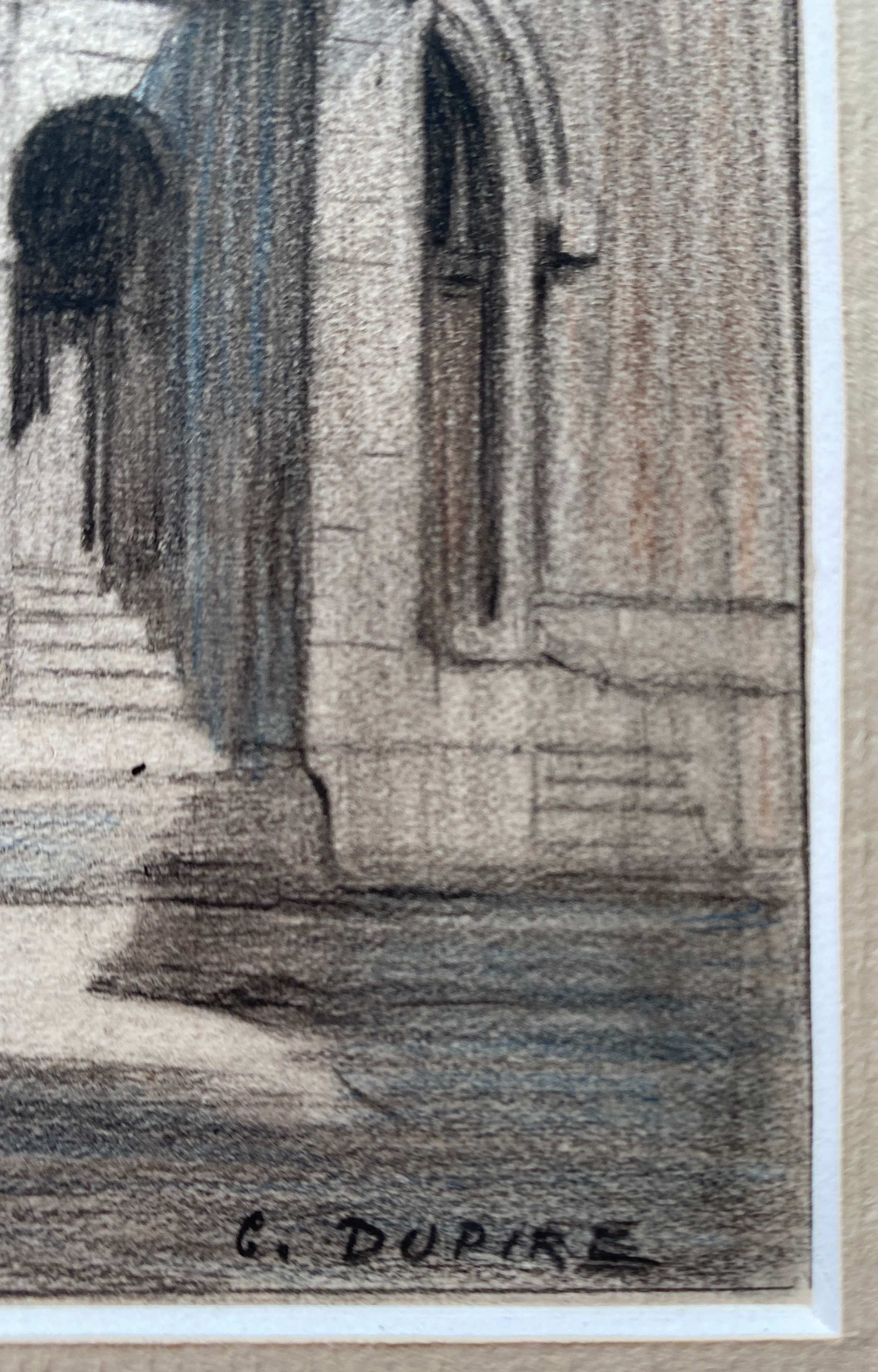 Painting Georges Joseph DUPIRE (1873-?) Palace of the Dukes Dijon Tour of Bare