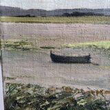 Oil on canvas landscape at Low Tide