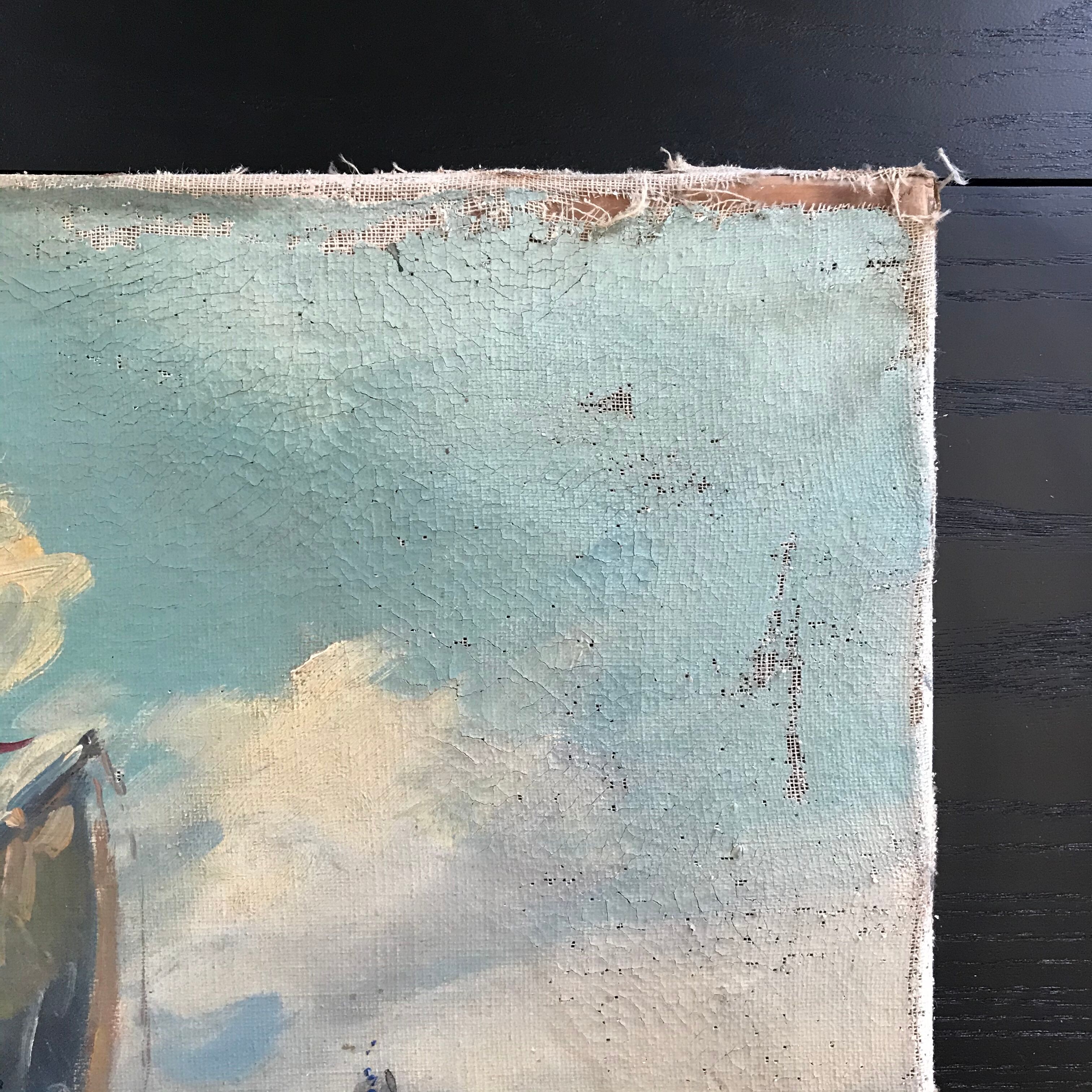 Table old fishing boats