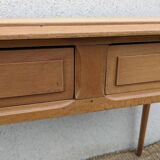 Beech desk / table 2 drawers
