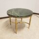 Round coffee table green marble neoclassical style - 60s