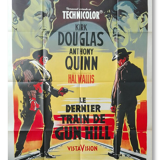 Original poster 1959 the last train of Gunn Hill 120 x 160 Kirk Dougla Western